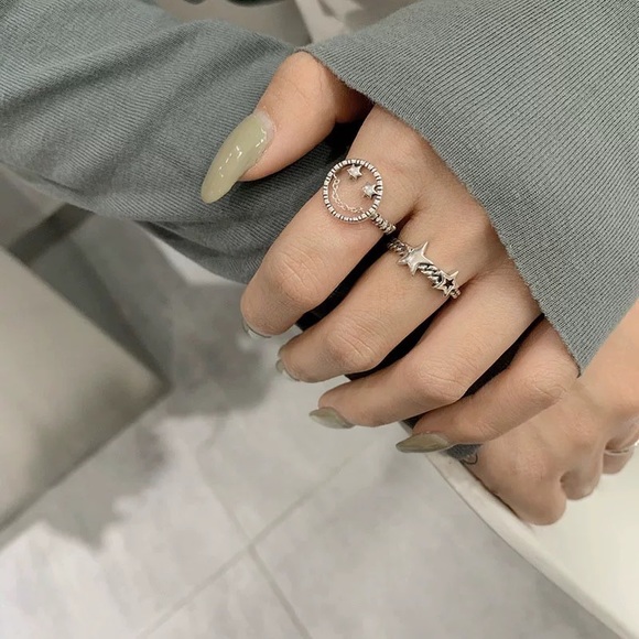 Smiley Face Ring happy face ring smile ring sterling silver ring - Picture 3 of 5